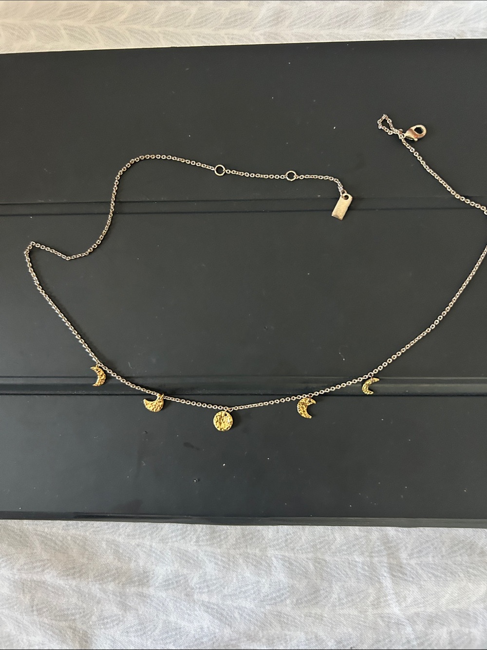Mr Kate Gold Moon Phase Charm Necklace - Women Jewelry